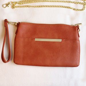 PRICE DROP • Like New • Brown Wristlet/Crossbody Bag